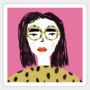 Animal print girl Sticker